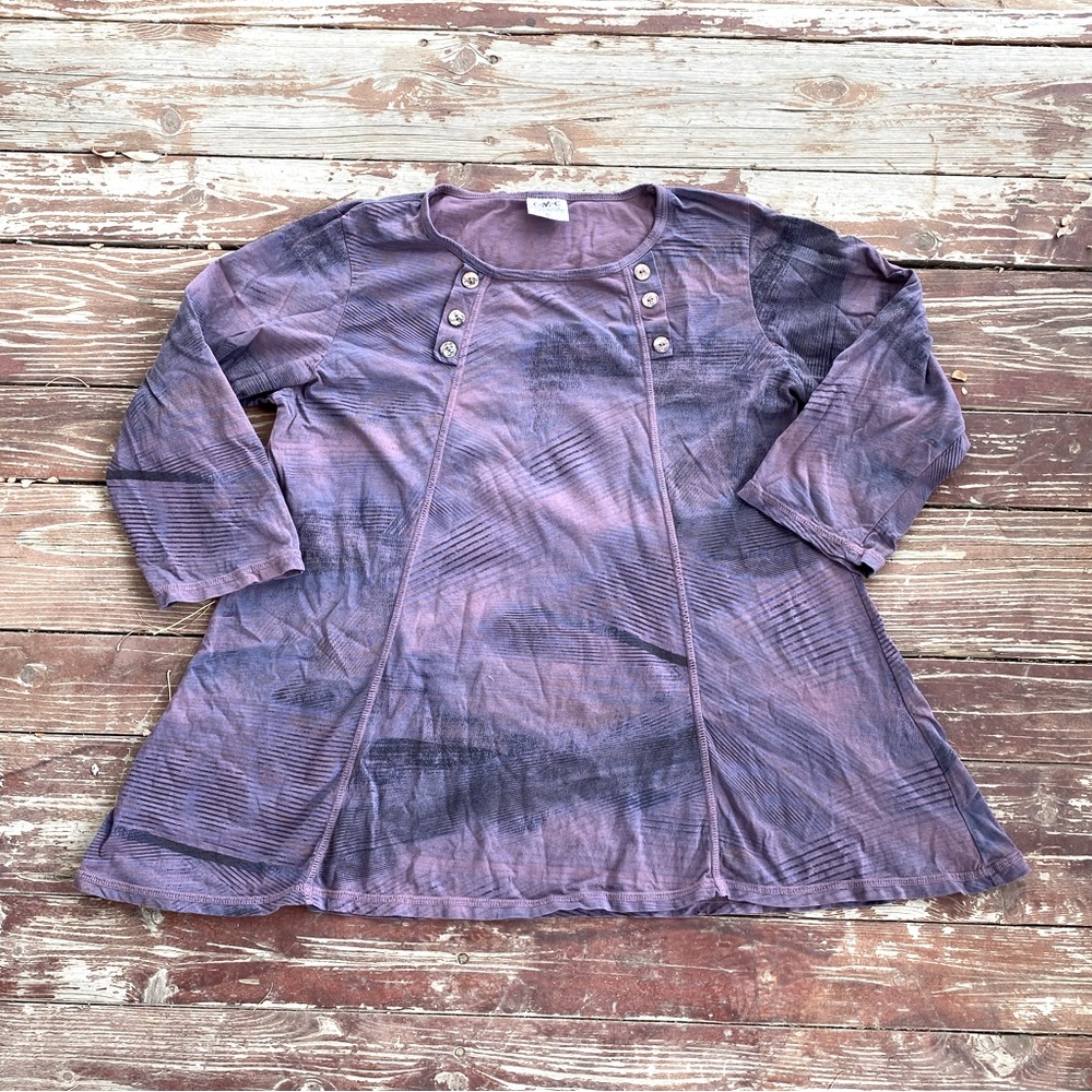 Bundle 3 for 50% off 1990s CMC Color Me Cotton Dusty Purple Print Tee